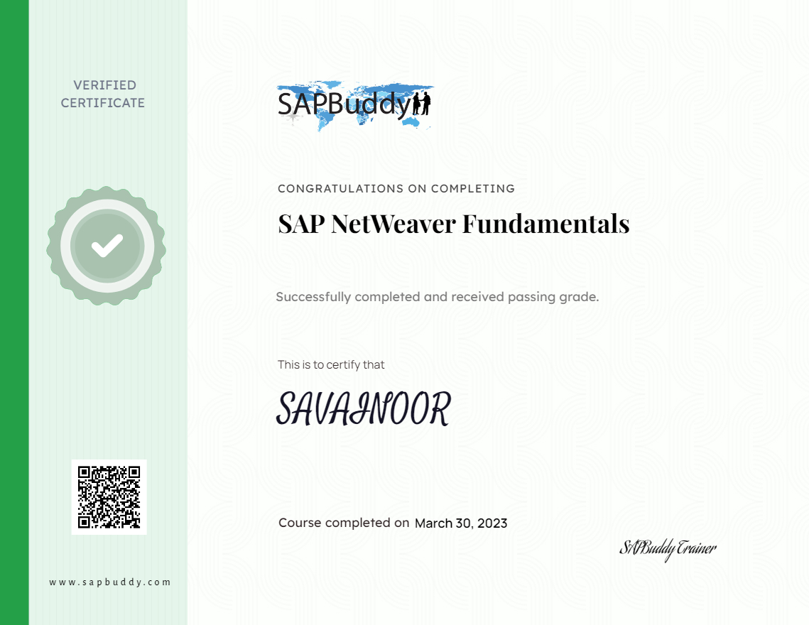 SAP NetWeaver Fundamentals